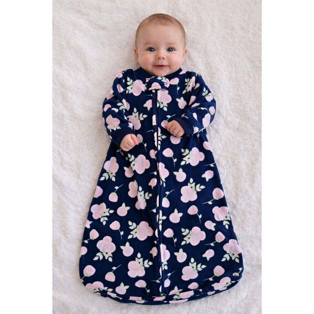 Sleep Sack 0 To 9 months HB girl Floral Northern Fleece baby infant sleepwear